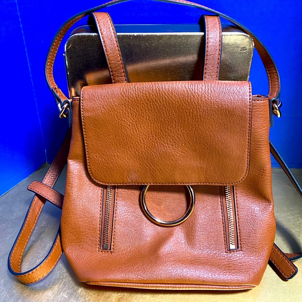 LC Lauren Conrad NWOT  Brown Mini Backpack w/Adjustable Straps, Magnetic Closure